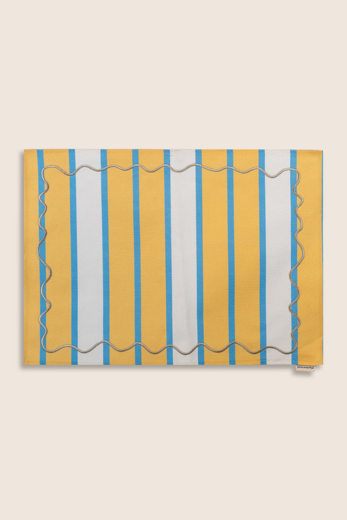 2’li Sarı & Mavi Çizgili Amerikan Servis – 35×50 cm