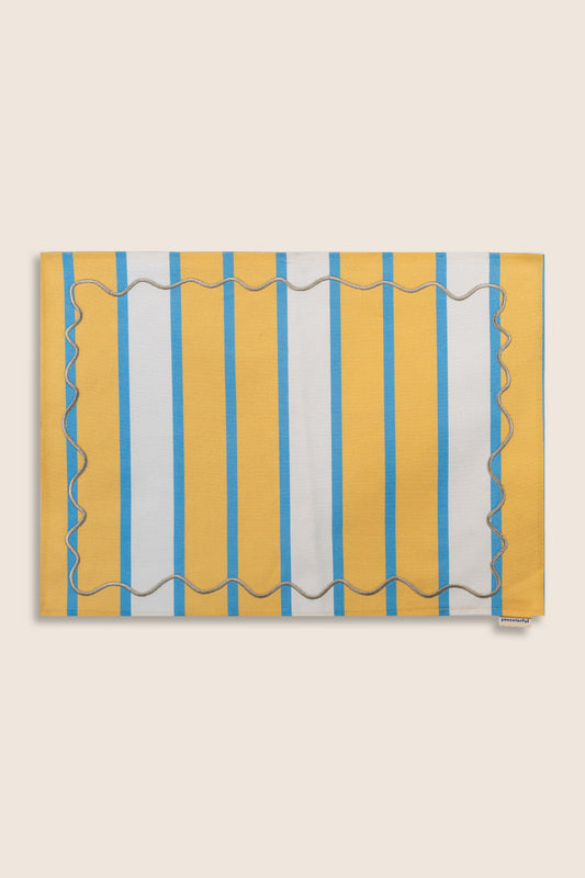 2’li Sarı & Mavi Çizgili Amerikan Servis – 35×50 cm