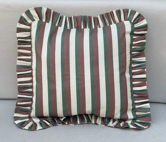 Renkli Fırfırlı Kırlent Kılıfı 50x50